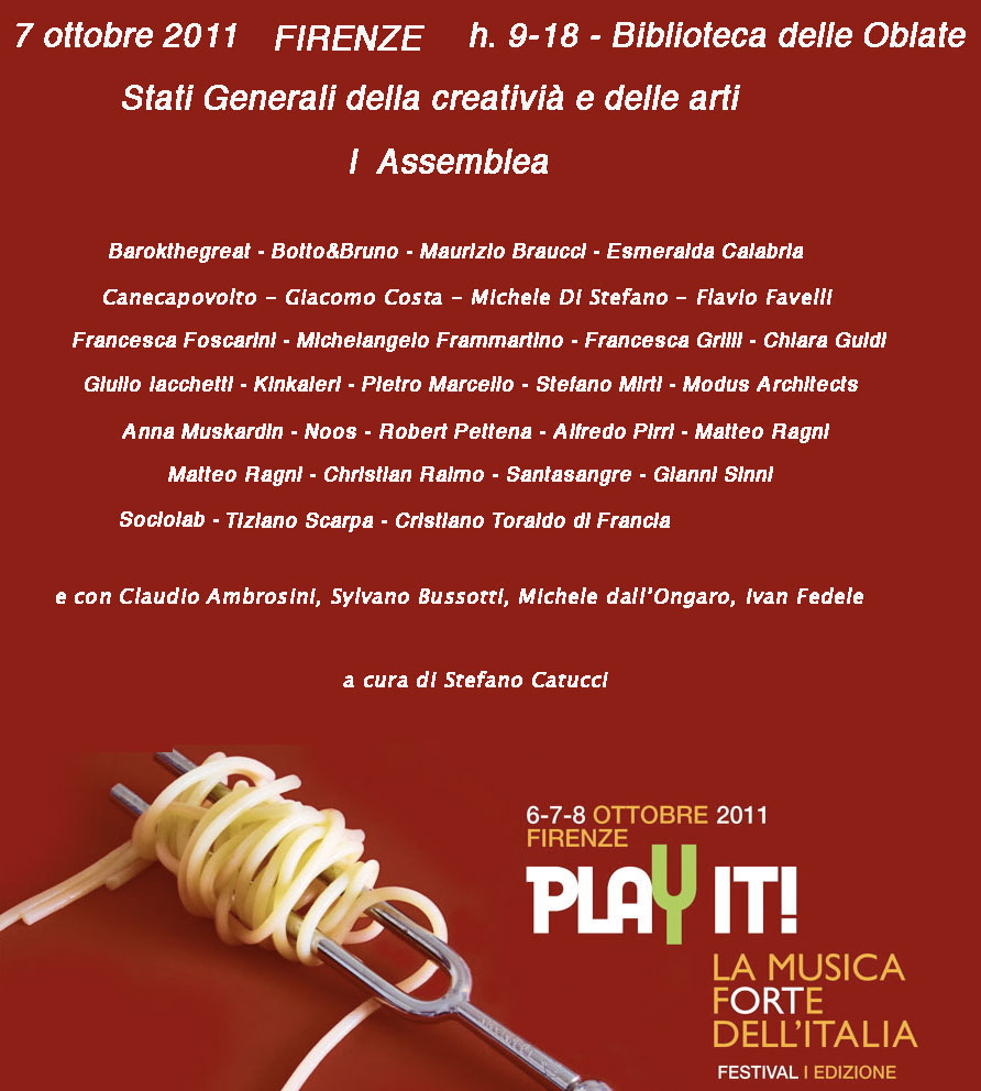 Stati Generali della Creatività e delle Arti – Assemblea I